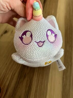 Aphmau MeeMeows Rainbow Unicorn Cat Plush 6" Sparkle Purple Limited Edition RARE